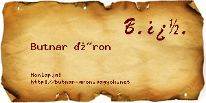 Butnar Áron névjegykártya